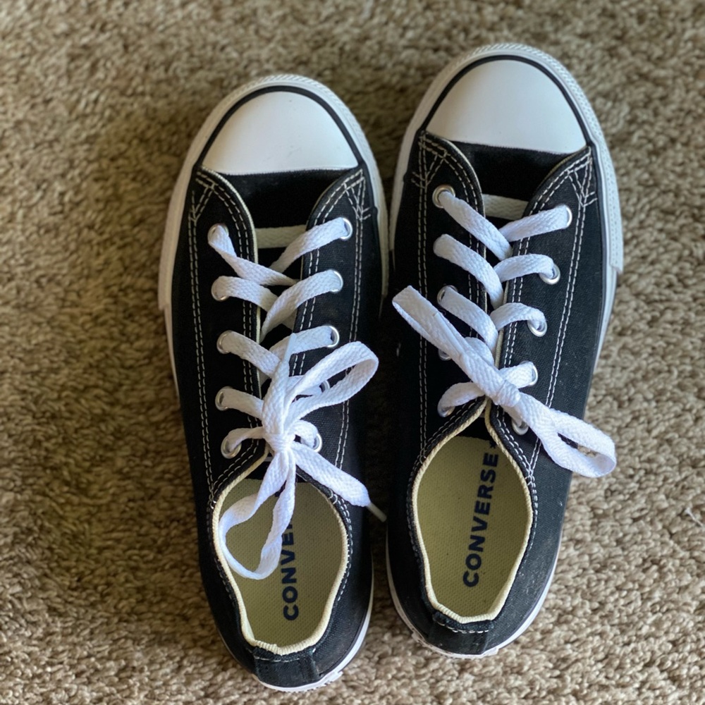 Black and white Chuck Taylors size 2.5 youth